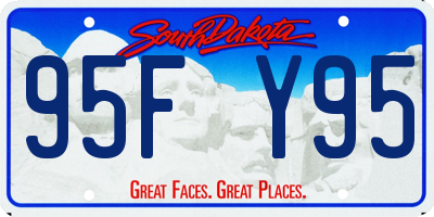 SD license plate 95FY95