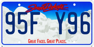 SD license plate 95FY96