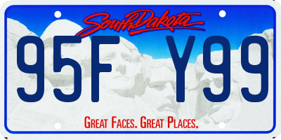 SD license plate 95FY99