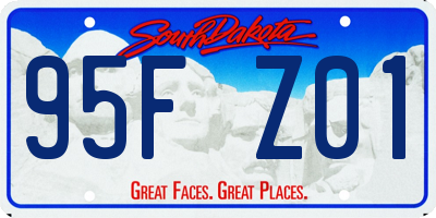 SD license plate 95FZ01