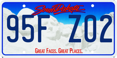 SD license plate 95FZ02