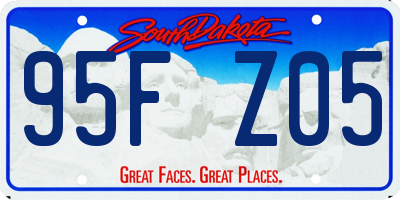 SD license plate 95FZ05