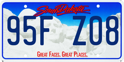 SD license plate 95FZ08