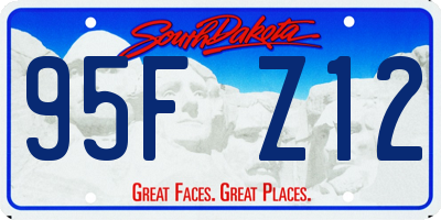 SD license plate 95FZ12