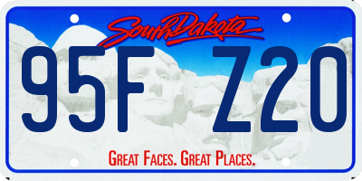 SD license plate 95FZ20