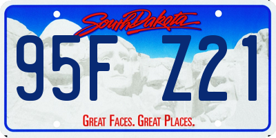 SD license plate 95FZ21