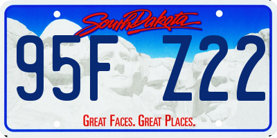 SD license plate 95FZ22