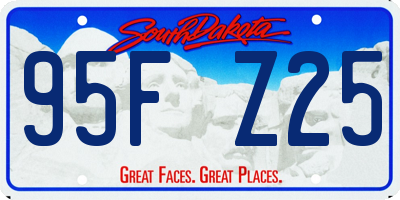 SD license plate 95FZ25