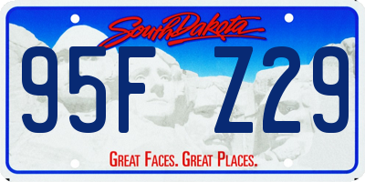 SD license plate 95FZ29