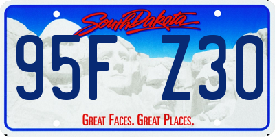 SD license plate 95FZ30