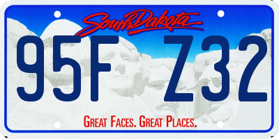 SD license plate 95FZ32