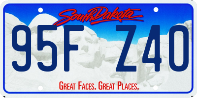 SD license plate 95FZ40