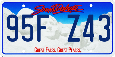 SD license plate 95FZ43