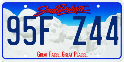 SD license plate 95FZ44