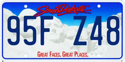 SD license plate 95FZ48