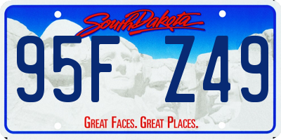 SD license plate 95FZ49