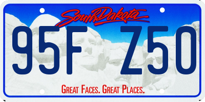 SD license plate 95FZ50