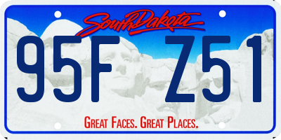 SD license plate 95FZ51