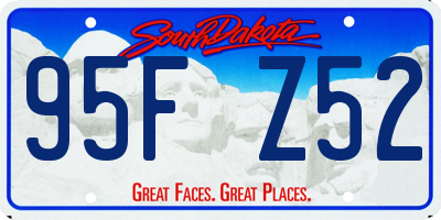 SD license plate 95FZ52