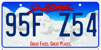 SD license plate 95FZ54