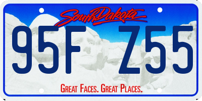 SD license plate 95FZ55