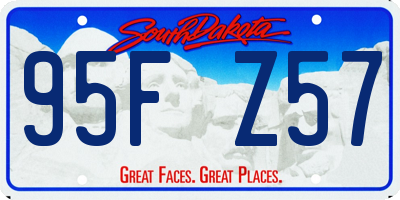 SD license plate 95FZ57