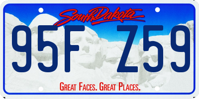 SD license plate 95FZ59