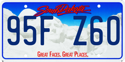 SD license plate 95FZ60