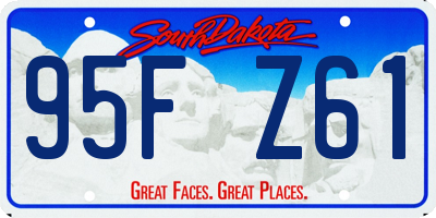 SD license plate 95FZ61