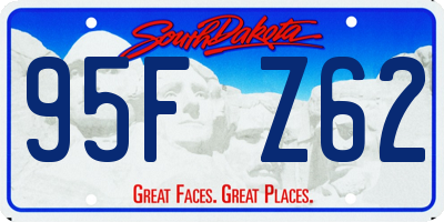 SD license plate 95FZ62