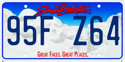 SD license plate 95FZ64