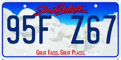 SD license plate 95FZ67