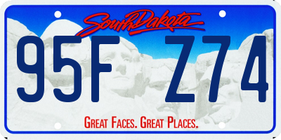 SD license plate 95FZ74