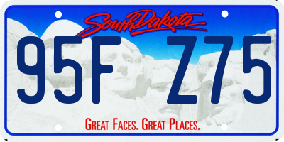 SD license plate 95FZ75
