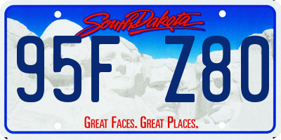 SD license plate 95FZ80