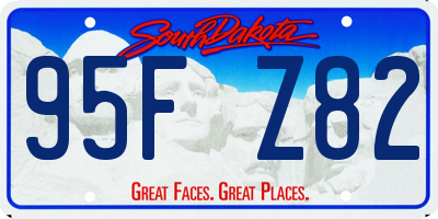 SD license plate 95FZ82