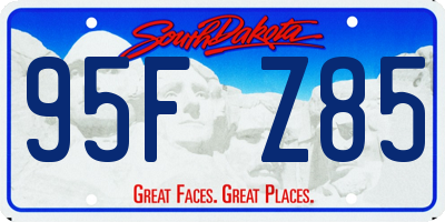 SD license plate 95FZ85