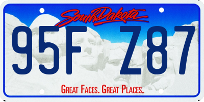 SD license plate 95FZ87