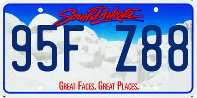 SD license plate 95FZ88