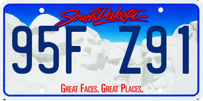 SD license plate 95FZ91
