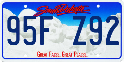 SD license plate 95FZ92