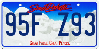 SD license plate 95FZ93