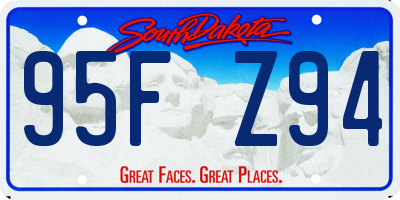 SD license plate 95FZ94