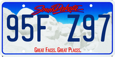 SD license plate 95FZ97