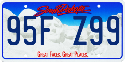 SD license plate 95FZ99