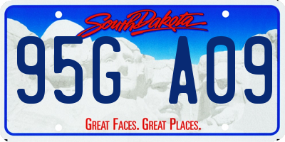 SD license plate 95GA09