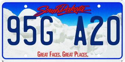 SD license plate 95GA20