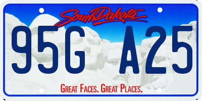 SD license plate 95GA25