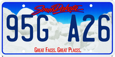 SD license plate 95GA26