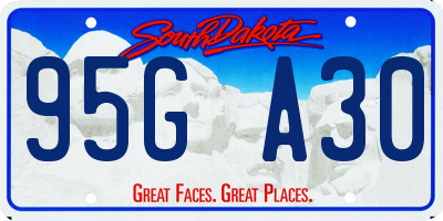 SD license plate 95GA30
